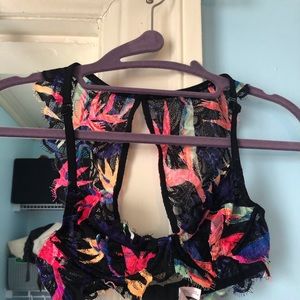 Pink racer back bralette